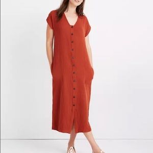 Madewell gauze easy midi dress